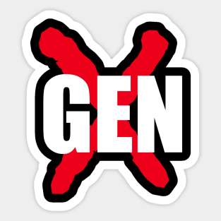 GenX 003 - Big Red X 2 Sticker